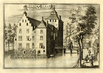 135371 Gezicht op het kasteel Den Ham bij Vleuten uit het noordoosten.N.B. De gemeente Vleuten is per 1 januari 1954 ...
